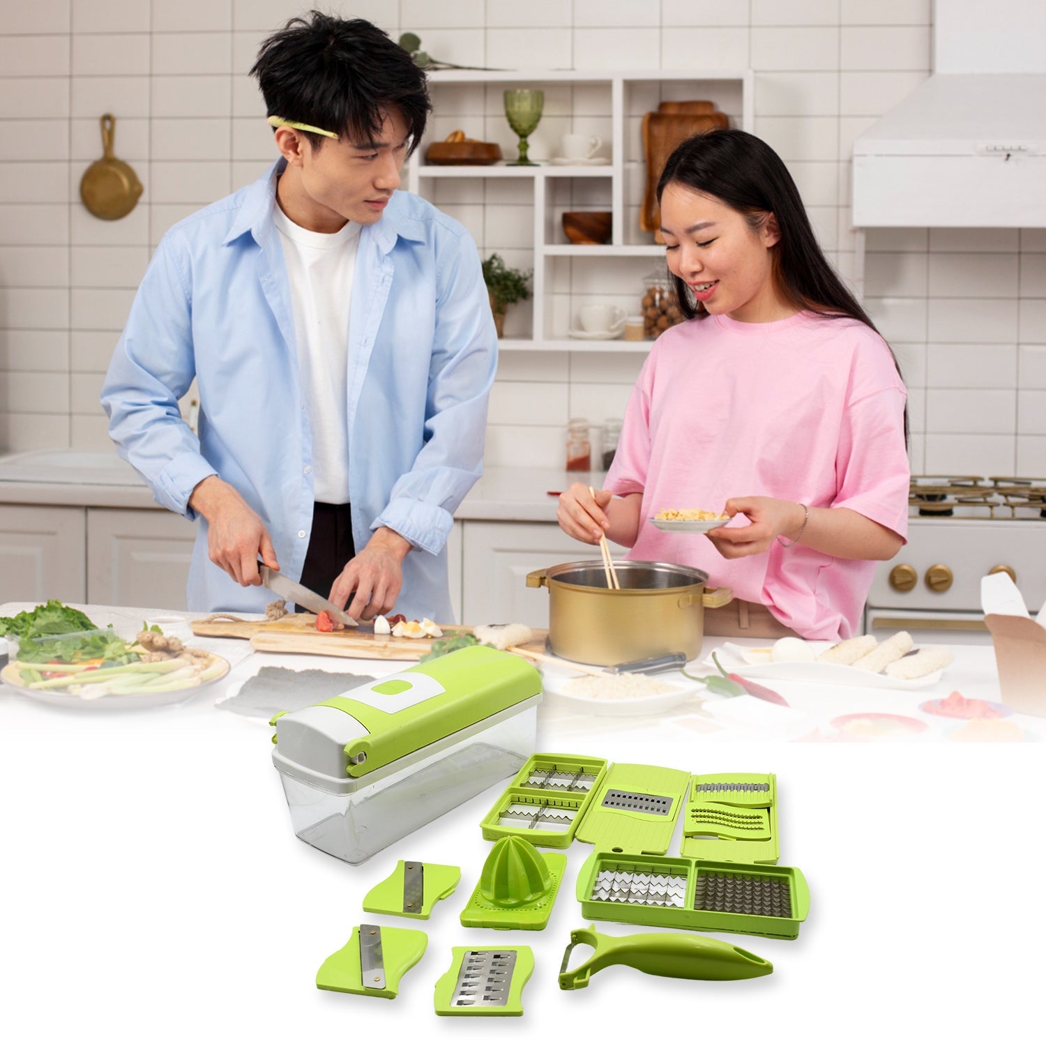 5478 Vegetable Multifunctional Chopper & Adjustable Slicer with Storage Container, Household Kitchen for Cutter, Grater, Peeler, Chipser, Chopper 5478 Vegetable Multifunctional Chopper & Adjustable Slicer with Storage Container, Household Kitchen for Cutter, Grater, Peeler, Chipser, Chopper